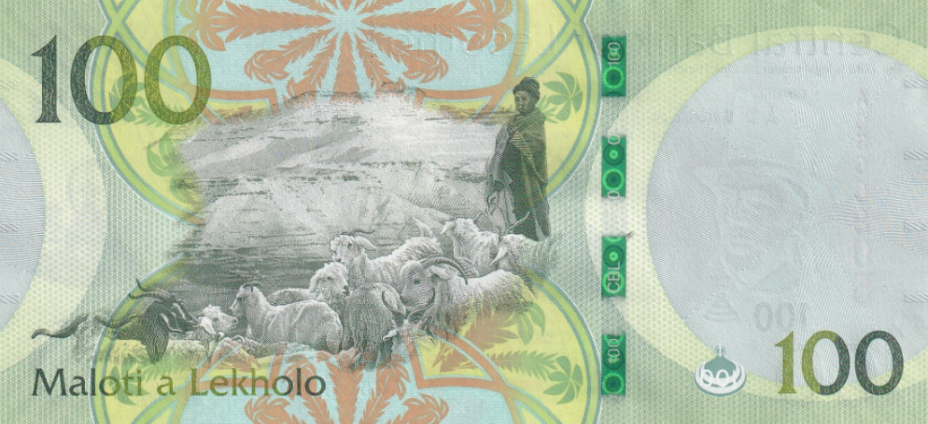 PN24d Lesotho 100 Maloti Year 2021